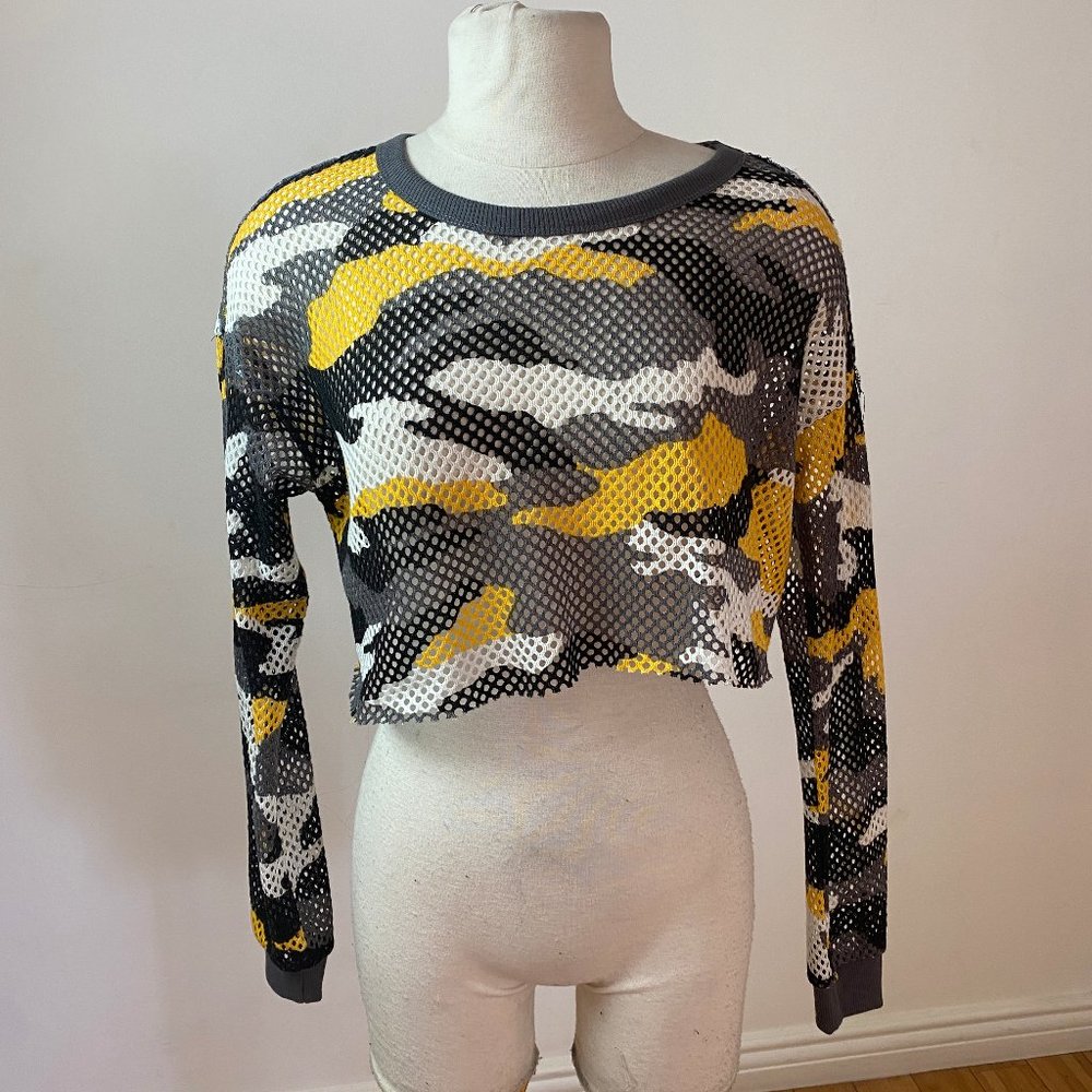 Top / Mesch Net / Cropped / Camouflage / Military